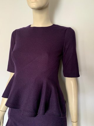 Vestido Morado Vintage Carolina Herrera
