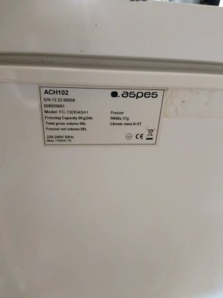 Congelador/arcon  Aspes