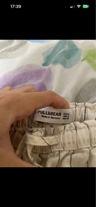 Pantalón rayas Stradivarius blanco y negro