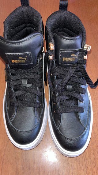 Scarpe Puma alte nere con plateau bianche 39
