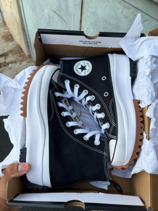 Converse Run Star Hike Hi nere/bianche