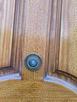 Puerta de entrada madera maciza con marco 82x199cm