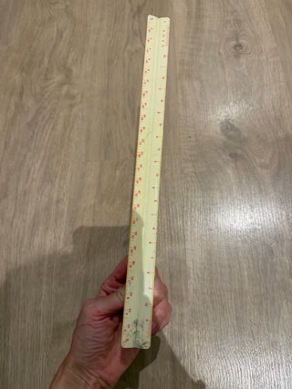 Regla de escala vintage The C-Thru Ruler TS-656