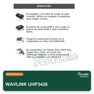 WAVLINK base 6 en 1 Steam Deck HDMI
