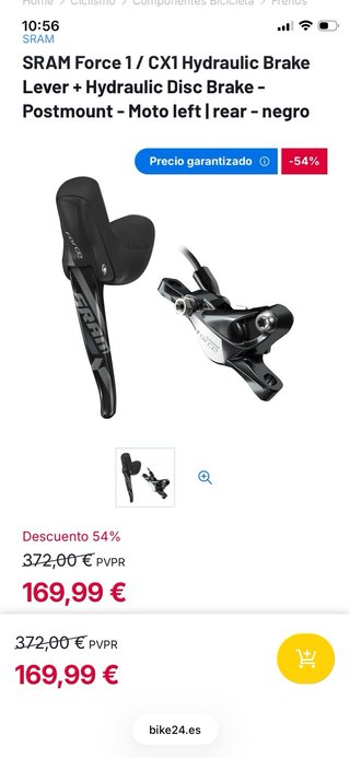 Maneta SRAM Force CX1 Izquierda + Pinza Trasera