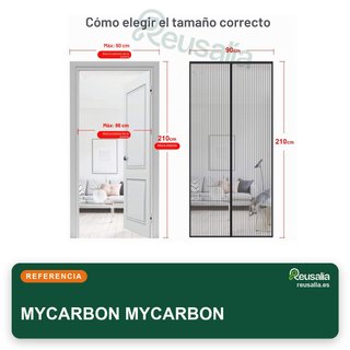 MYCARBON mosquitera puerta corredera 90x210 negra