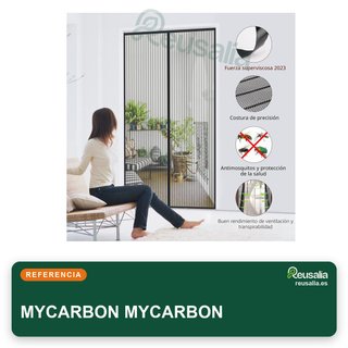 MYCARBON mosquitera puerta corredera 90x210 negra