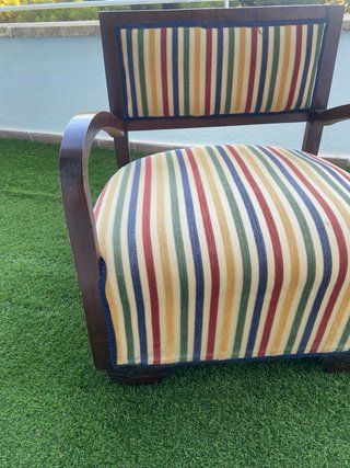 Sillón Descalzadora Vintage Rayas