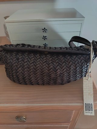 Bolso Biba trenzado marrón