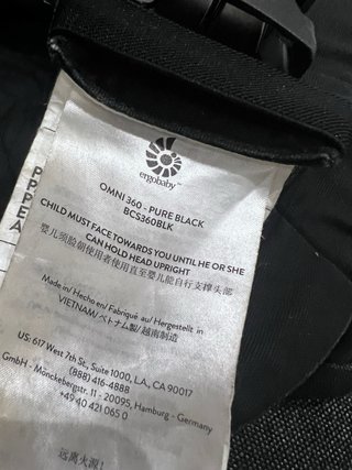 Mochila Portabebés Ergobaby Negra Omini 360
