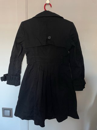 Gabardina Zara Negra Mujer