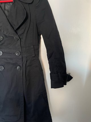Gabardina Zara Negra Mujer