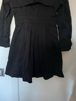 Gabardina Zara Negra Mujer
