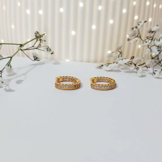 Pendientes Pandora Aro Dorados con Circonitas