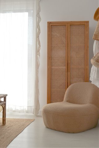 Armario Decowood ratán/cannage y Madera