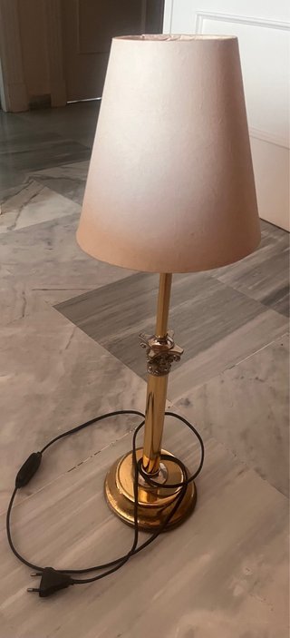 2 Lampade da Tavolo Dorate