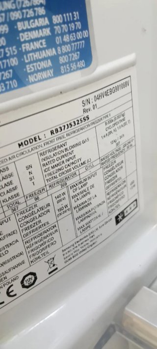 NEVERA COMBI SAMSUNG NO FROST ENERGÍA A+