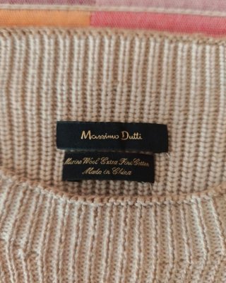 Jersey de punto beige Massimo Dutti