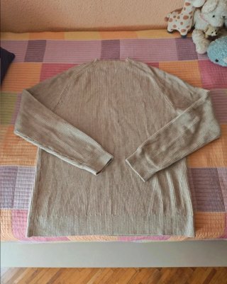 Jersey de punto beige Massimo Dutti