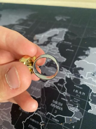 Anillo Tous Oso Dorado y Plateado