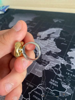 Anillo Tous Oso Dorado y Plateado