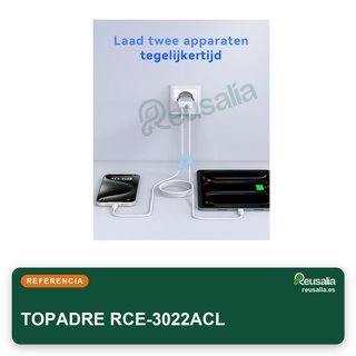 TOPADRE cargador enchufe USB-C 30W móvil