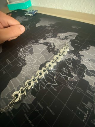 Pulsera de eslabones plateada