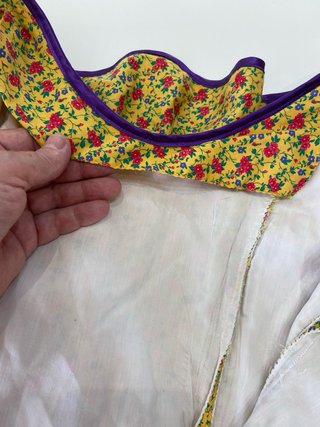 386 Traje Flamenca Talla 34/36 Amarillo Flores
