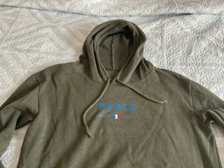 Sudadera verde oliva con estampado PARIS