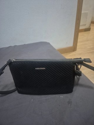 Bolso bandolera Paco Martinez negro con cremallera