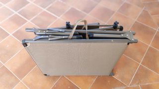 4 Tumbonas Aluminio Beige y Gris