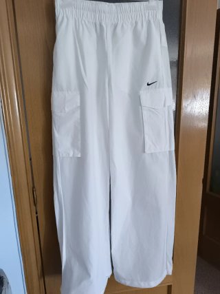 Pantalón largo Nike blanco