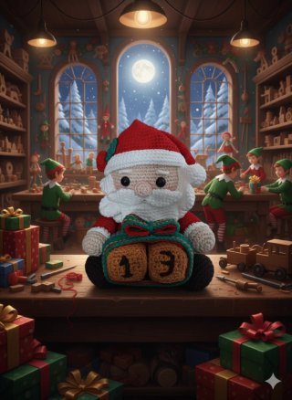 Adorno Navideño Papá Noel Calendario