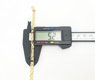 Pulsera de oro de 18k piedras, 8.39 g, 19.5 cm.