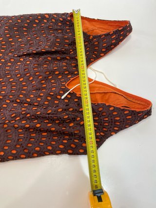 384 Vestido Sevillana Marrón y Naranja