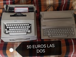 2 Máquinas de Escribir Olivetti y Hermes