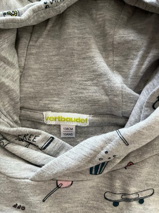 Vestido sudadera estampado Vertbaudet 10 años