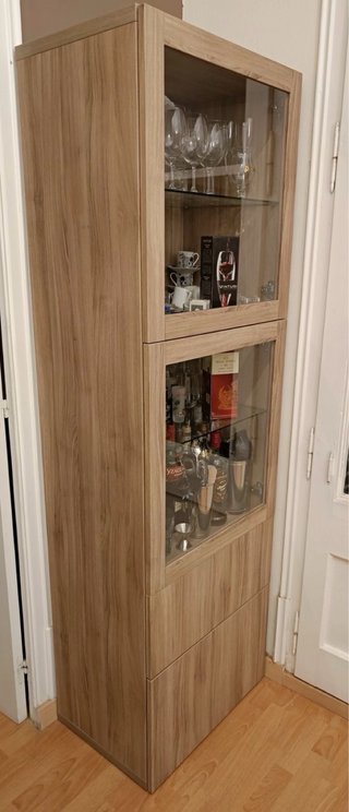 Vitrina IKEA Bestå efecto roble
