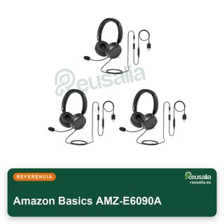 Amazon Basics auriculares cable micrófono