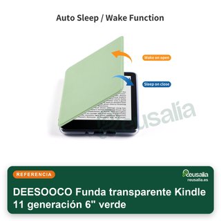 Cover trasparente Kindle 11ª generazione 6" verde
