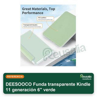 Cover trasparente Kindle 11ª generazione 6" verde