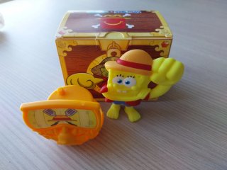 Figura Bob Esponja x One Piece Cofre McDonald's