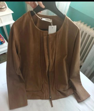 Chaqueta de ante italiana