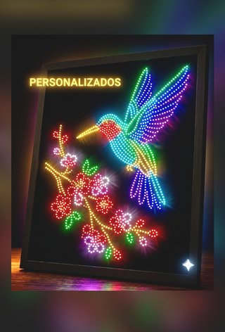 Quadro Neon in Vetro e Fibra Personalizzato