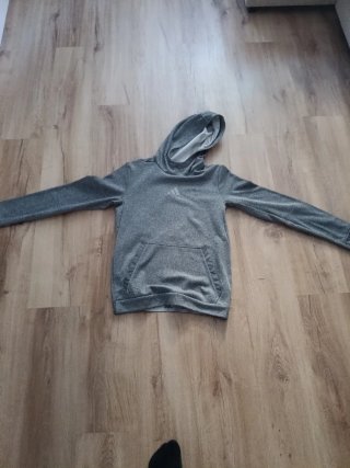 Sudadera Adidas gris logo reflectante Talla S