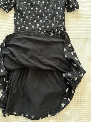 Vestido H&M Negro Palmeras 8-10 años