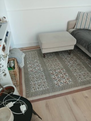 Alfombra Zara Home 160x230cm Beige Multicolor