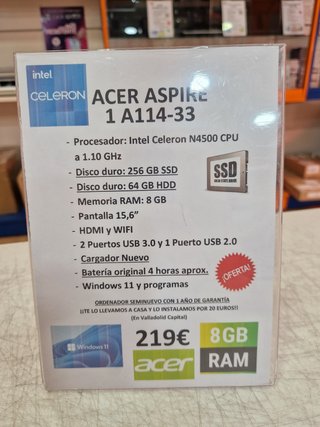 Portatil Acer Aspire 1 A114-33