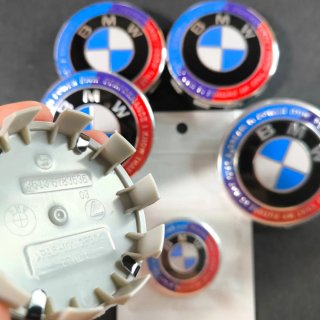 7 EMBLEMAS BMW 50 ANIVERSARIO M · TAPABUJES BMW