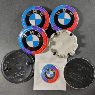 7 EMBLEMAS BMW 50 ANIVERSARIO M · TAPABUJES BMW